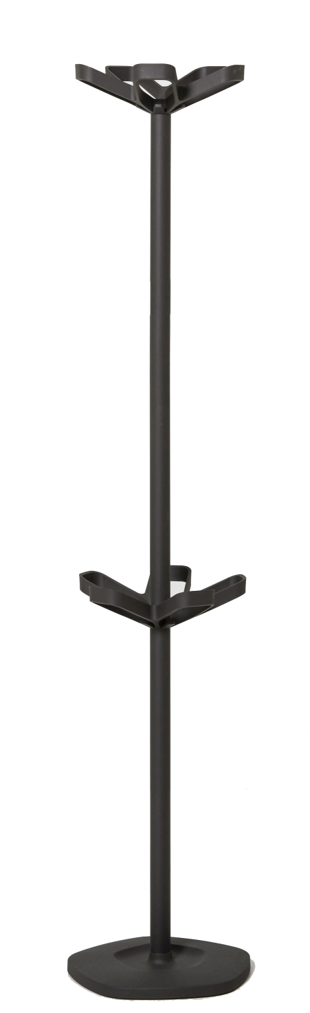 Schwarze Flower Plus Garderobe von Cascando mit Schirmständer, moderne Flurgarderobe für Jacken und Schirme.