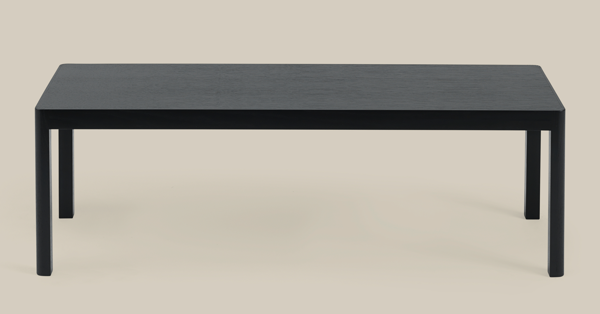 Muuto Workshop Coffee Table Couchtisch aus schwarzem Holz, rechteckig, moderne Wohnzimmermöbel.