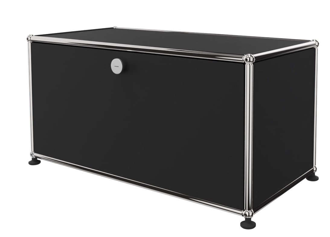 USM Haller Lowboard 1 Klappe Graphitschwarz - FAST DELIVERY