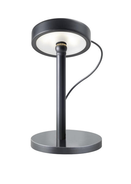 U-Turn Tischleuchte von Belux in Schwarz, moderne LED-Tischlampe für Büro und Nachttisch.