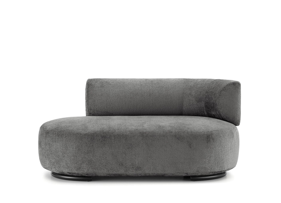 K-Wait Dormeuse Armstütze links Chenille grau Kartell