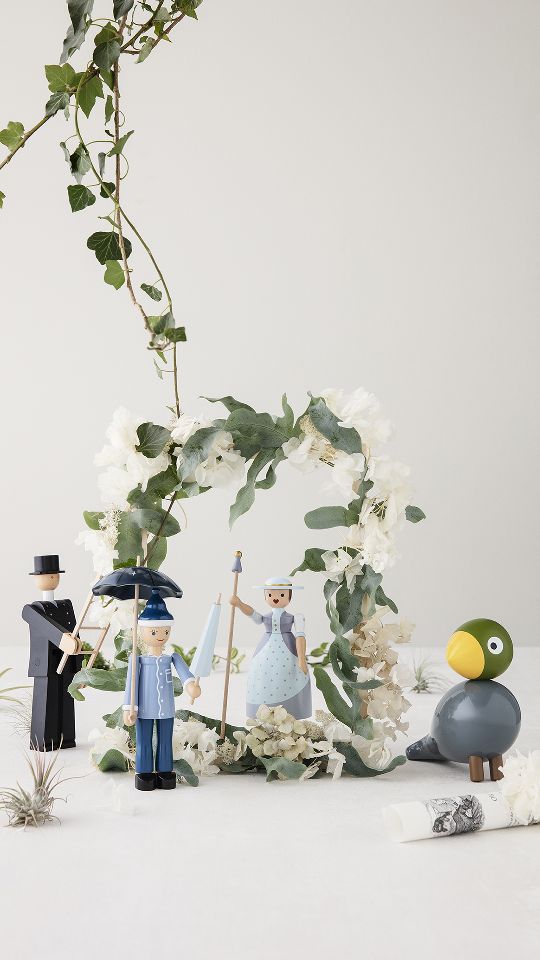 Songbirds Singvögel Holzfigur Nachtigall Kay Bojesen