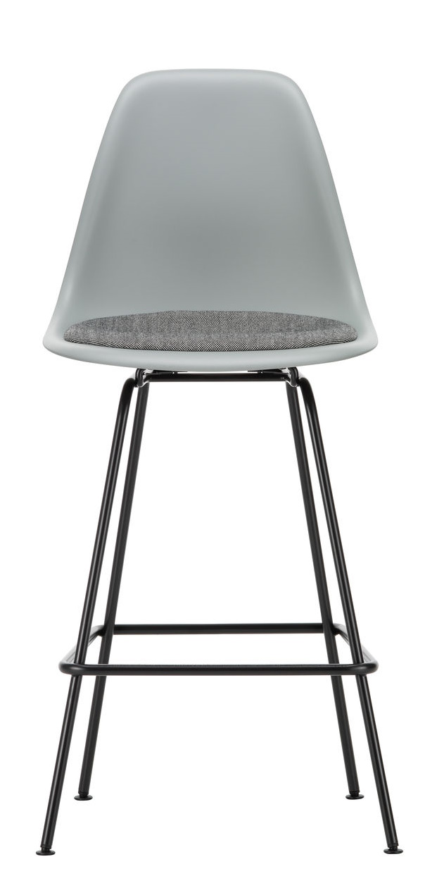 Eames Plastic Bar Stool Barhocker Medium mit Sitzpolster Vitra