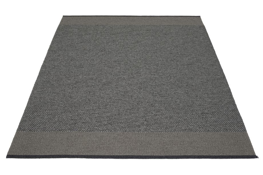 Grauer Pappelina Teppich "Edit" 140x200 cm, gewebter Teppich mit schlichtem, modernem Design.