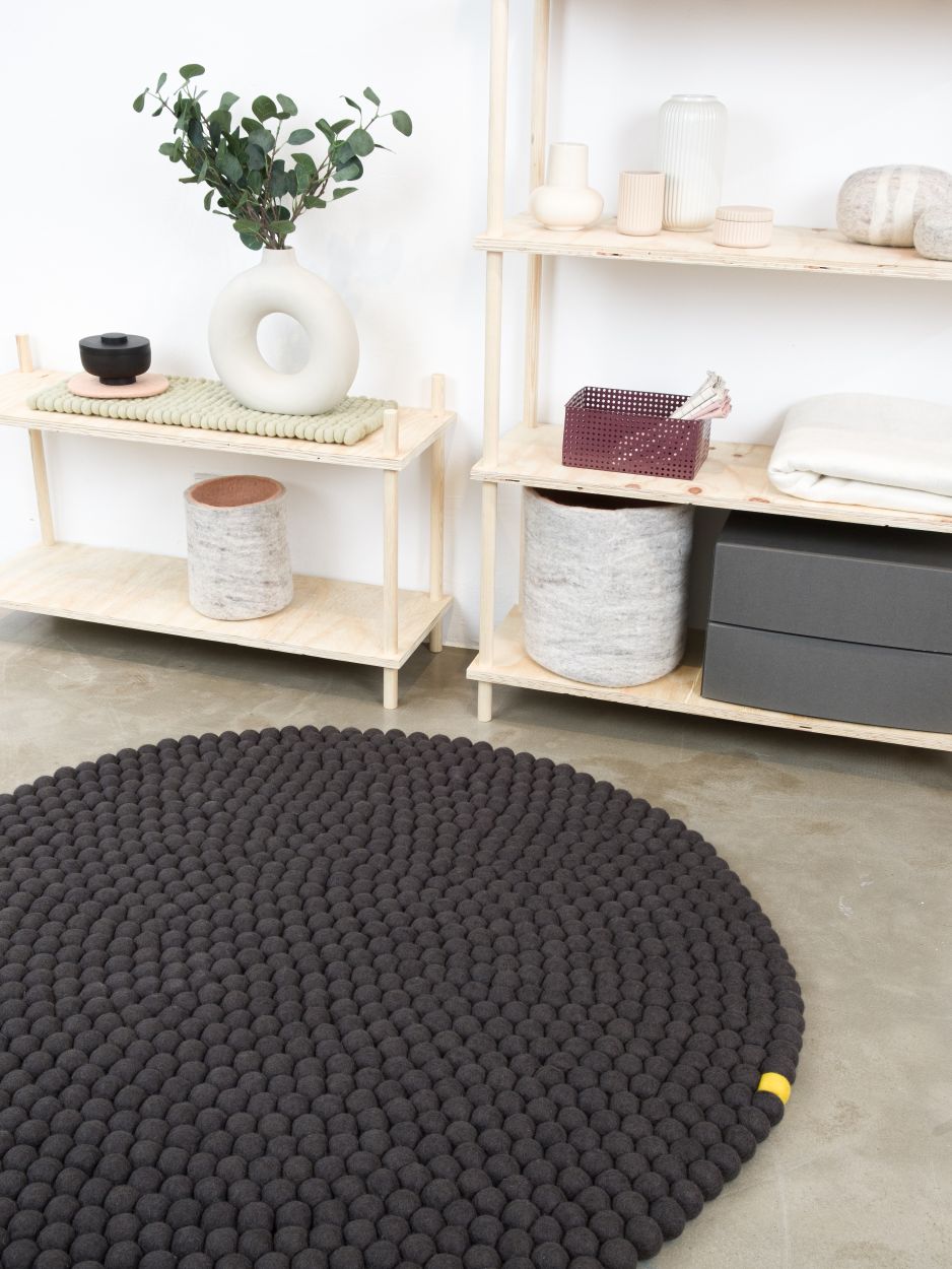 Big One Rund Filzteppich Ø 300 cm myfelt Anthrazit