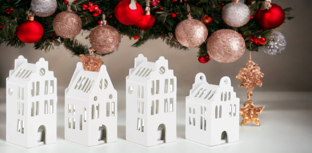 Zuhause Lichthaus Sortiment 4-er Set Grachten Räder 