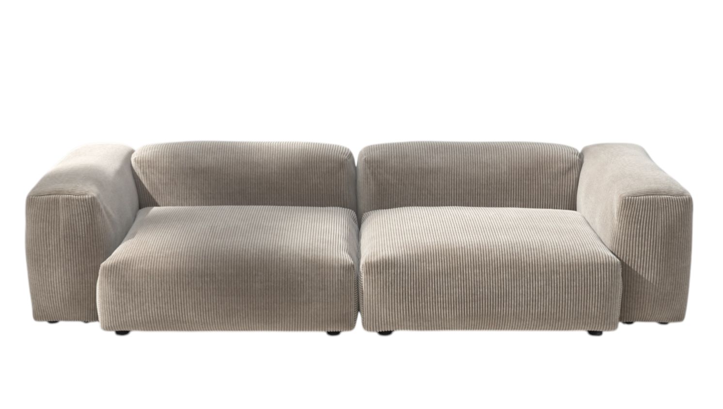 Sofa Set 02 Medium 2,5-Sitzer vetsak Cord Platinum