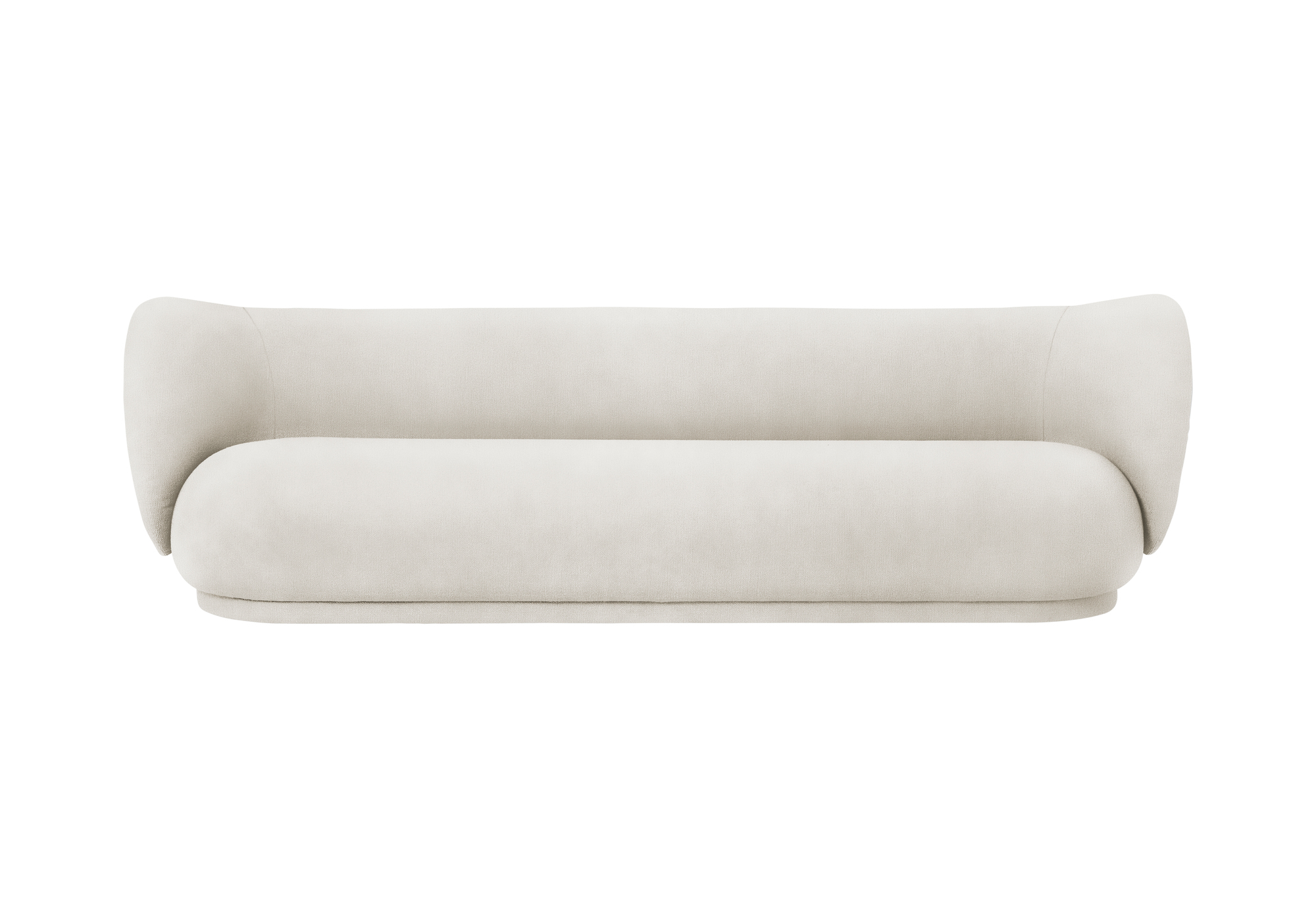 Draufsicht: Weißes Rico Sofa von Ferm Living, ein moderner 4-Sitzer mit weichen, einladenden Formen.