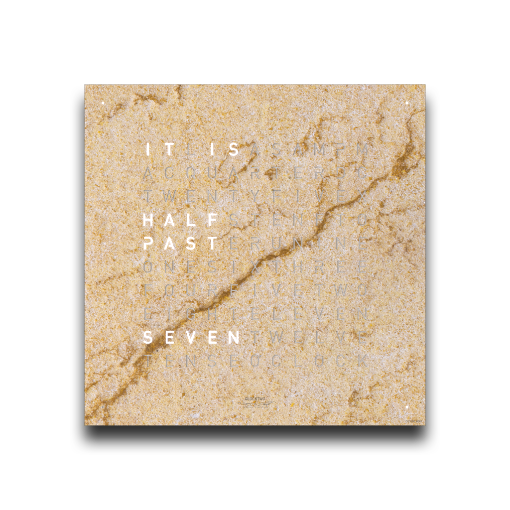 Frontcover für Earth 45 Wanduhr / Zeitobjekt Englisch QLOCKTWO
