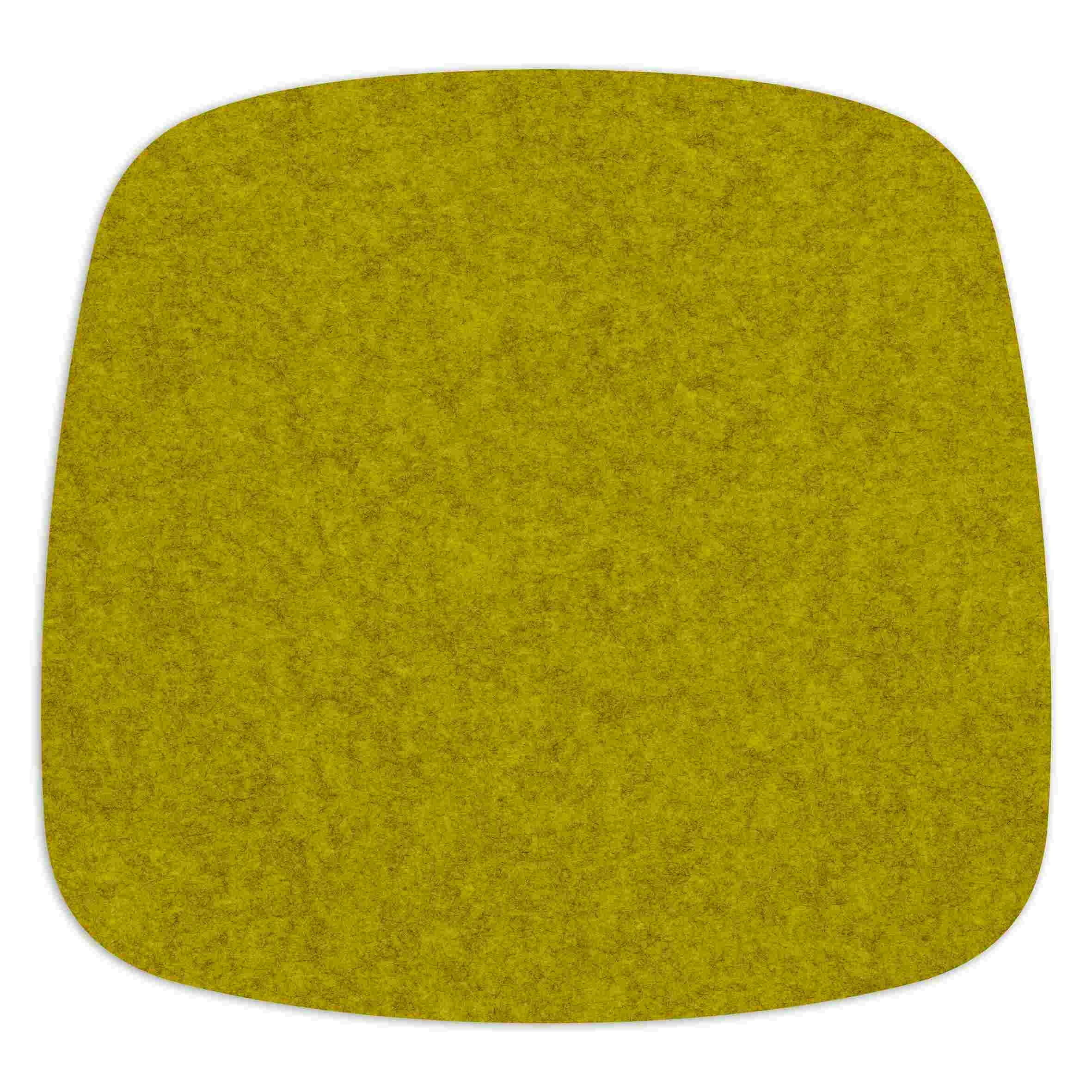 Moosgrüne Hey Sign Filz Sitzauflage für Eames Plastic Chairs DSR, DSW und DSX.