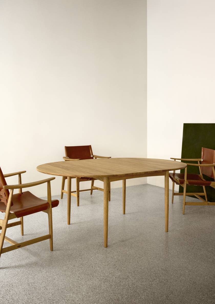 BM0121 Borge Mogensen Esstisch von Carl Hansen & Søn aus Eiche geseift.