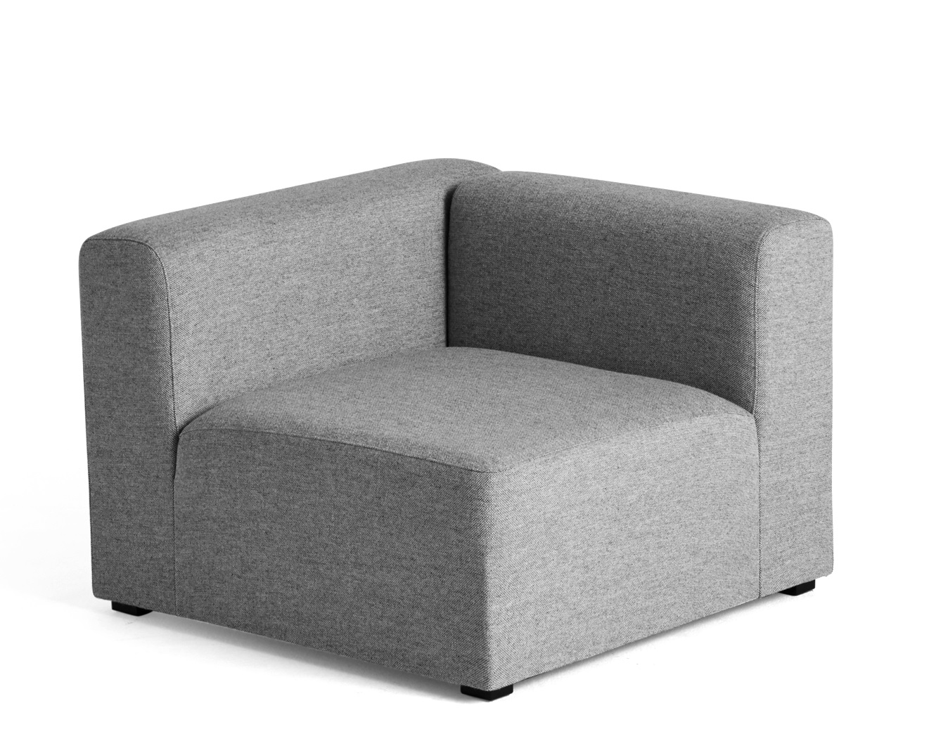 Graues Mags Sofa Eckmodul links von Hay, modernes Design für Wohnzimmer und Lounge.