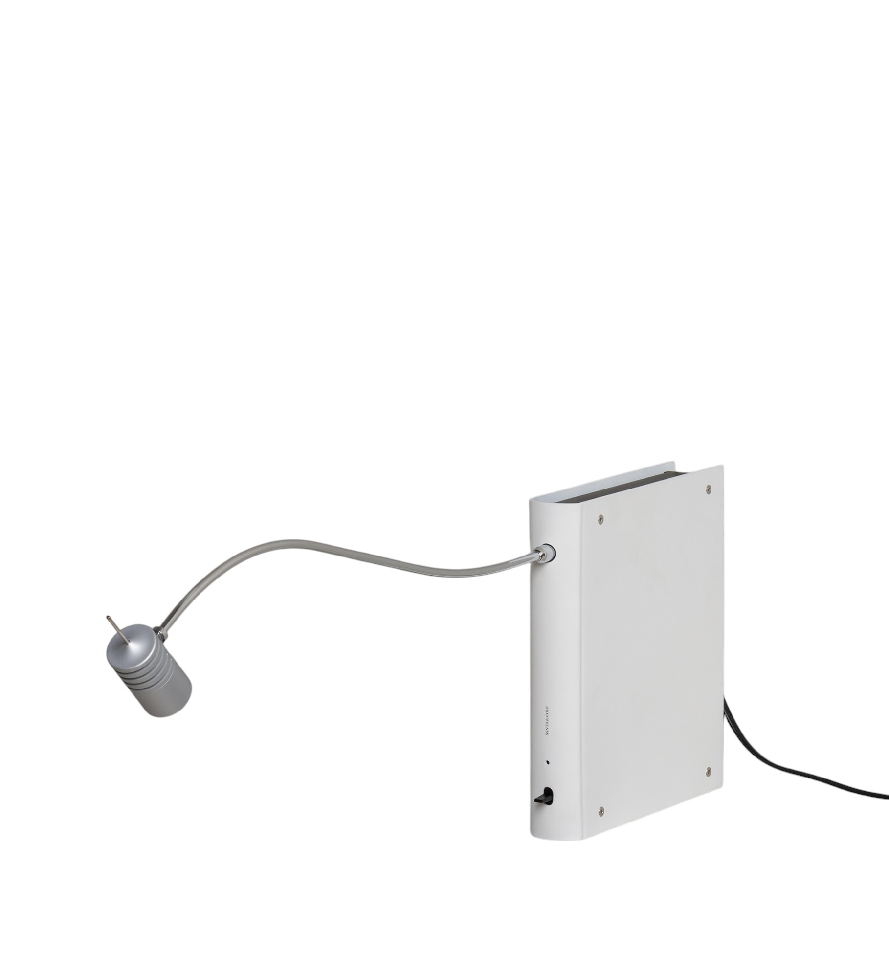 Bib Luz Tischleuchte von Santa & Cole in Off White: Moderne Schreibtischlampe mit flexiblem Arm.