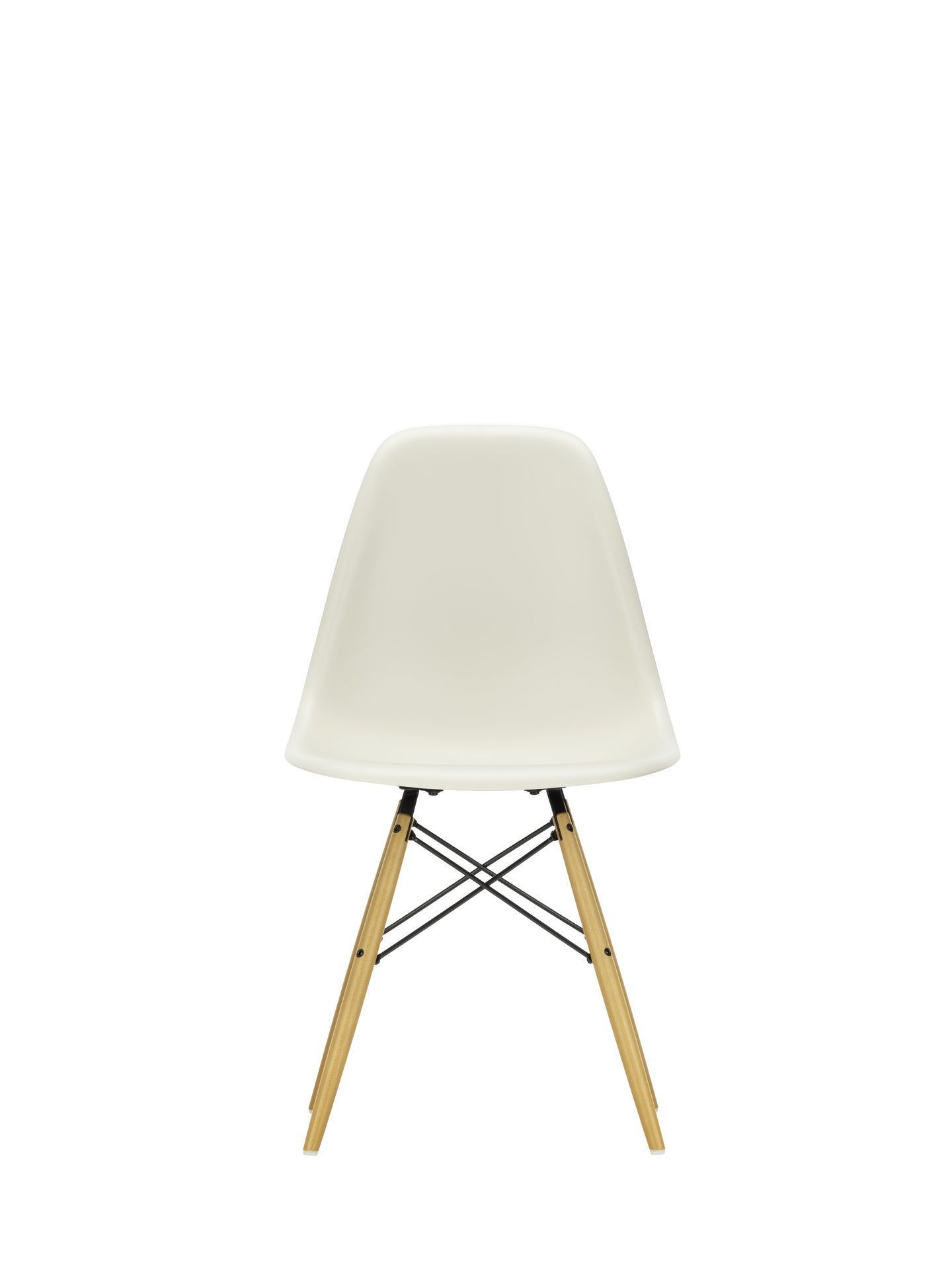 Eames Plastic Side Chair DSW Stuhl Vitra Esche honigfarben-Eisgrau