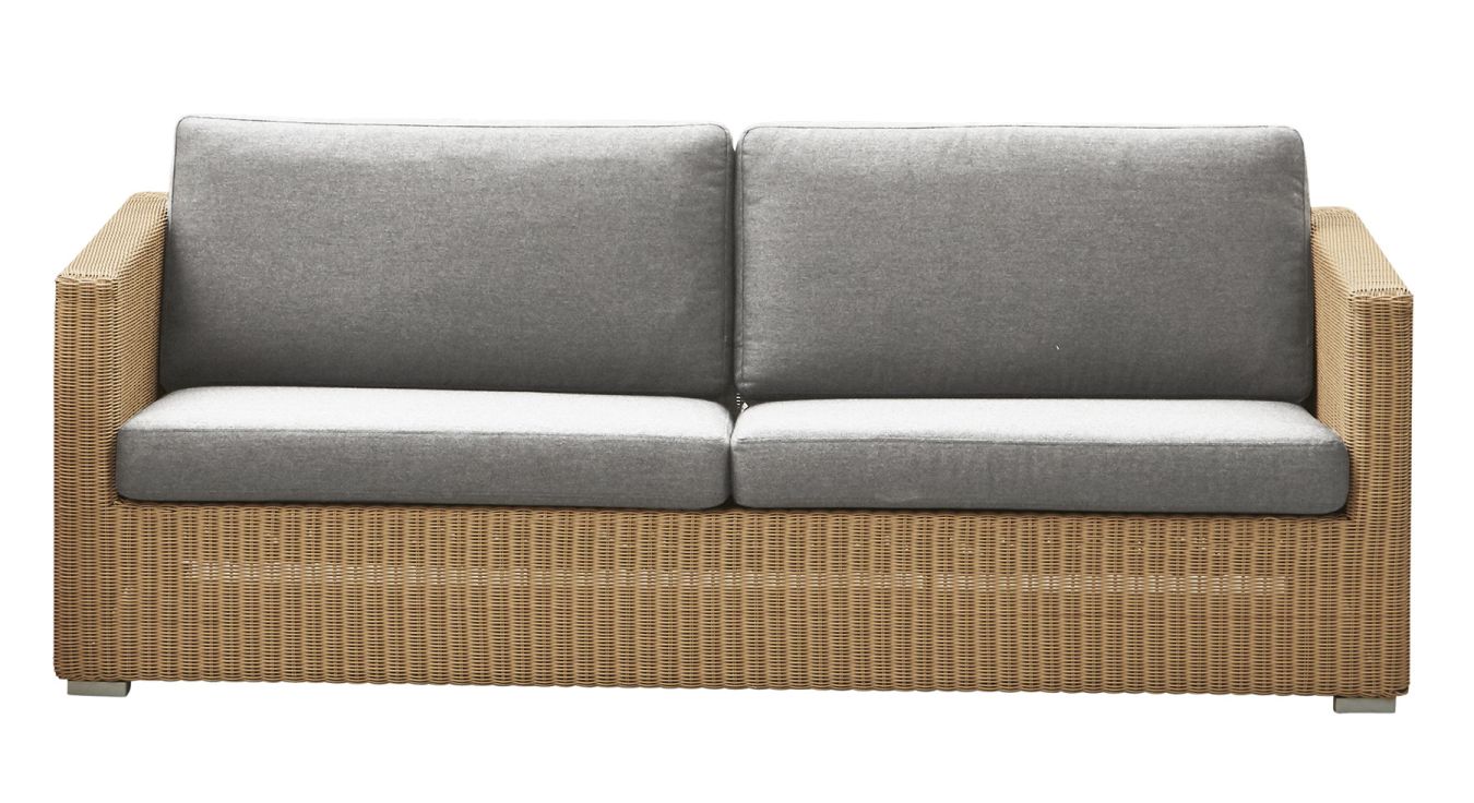 Chester 3-Sitzer Sofa Natural / Hellgrau Cane-Line