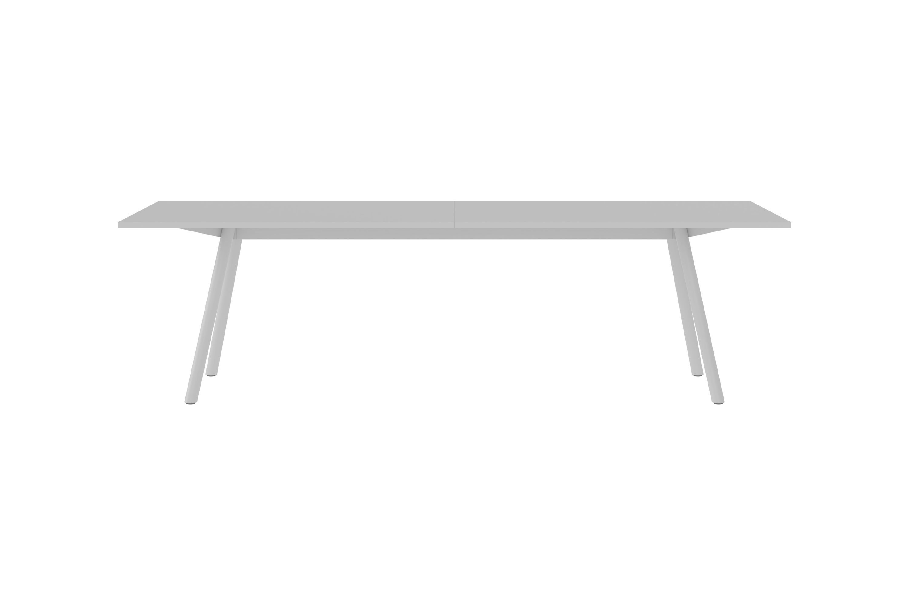 Heller, minimalistischer Esstisch. New Tendency Tischplatte Masa mit schlichtem Design und vier Beinen.