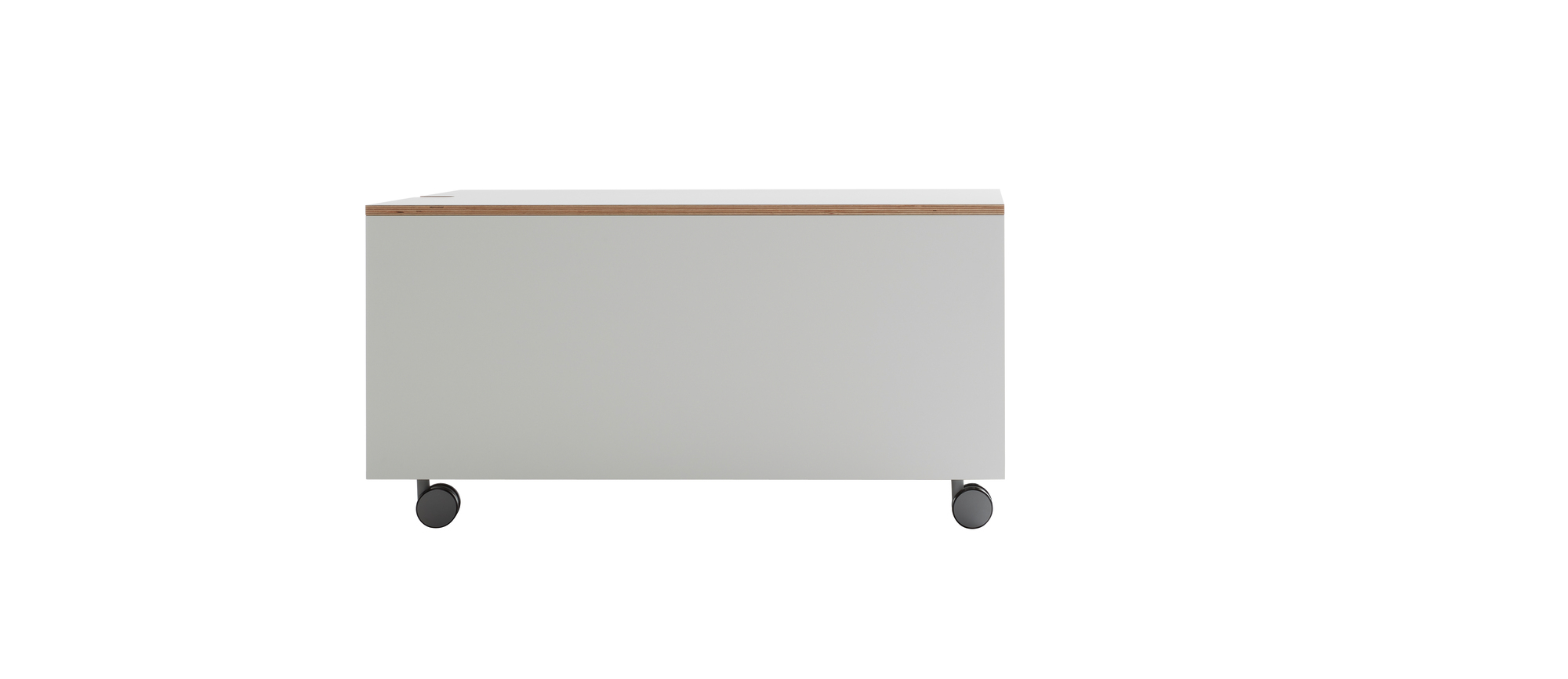 Komfort Bettkasten mit Schubkasten auf Rollen, grau, von Müller Möbelwerkstätten für mehr Stauraum.