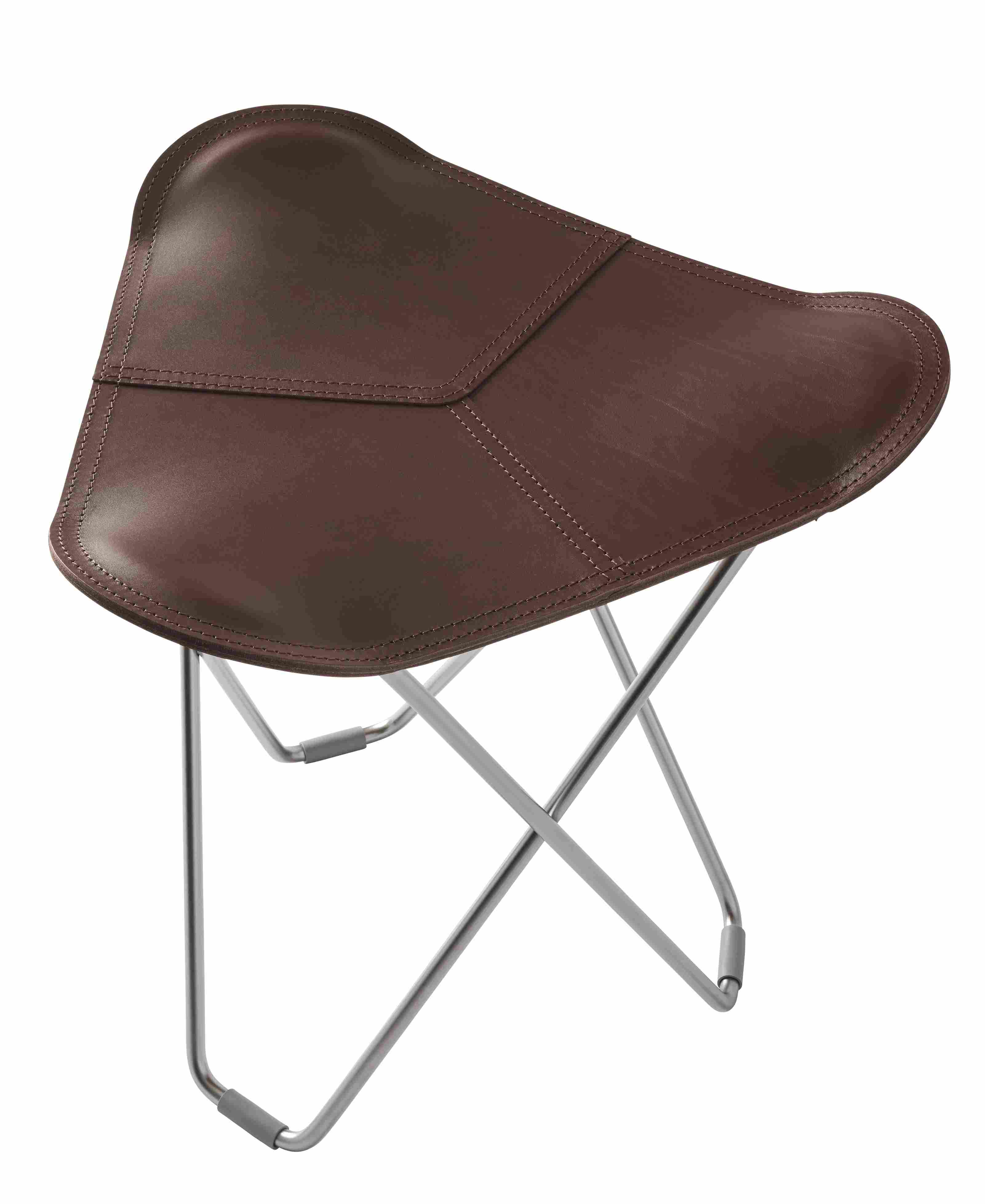 Pampa Flying Goose Hocker Cuero Chrom - Leder Schokolade