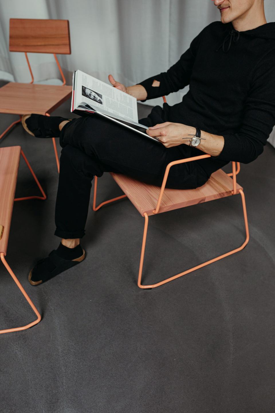 D:008 Loungechair mit Armlehnen Fuchs & Habicht