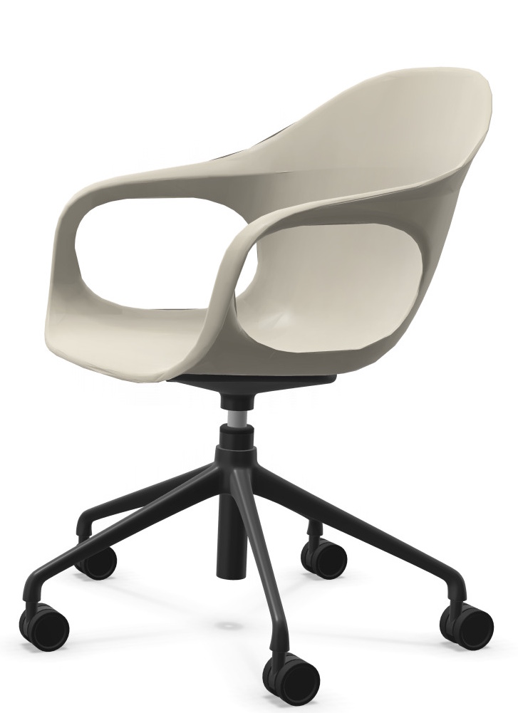 Elephantino Sessel Fünfstern Gestell mit Rollen Kristalia