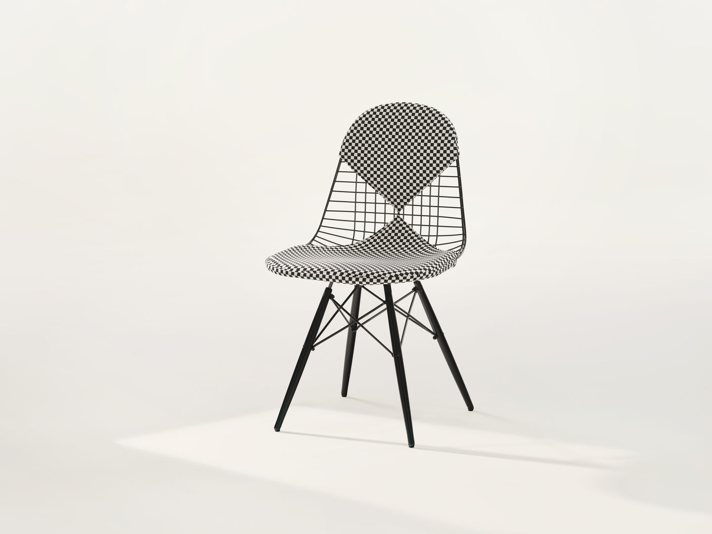 DKW-2 Wire Chair Stuhl mit Sitz und Rückenpolster Vitra
