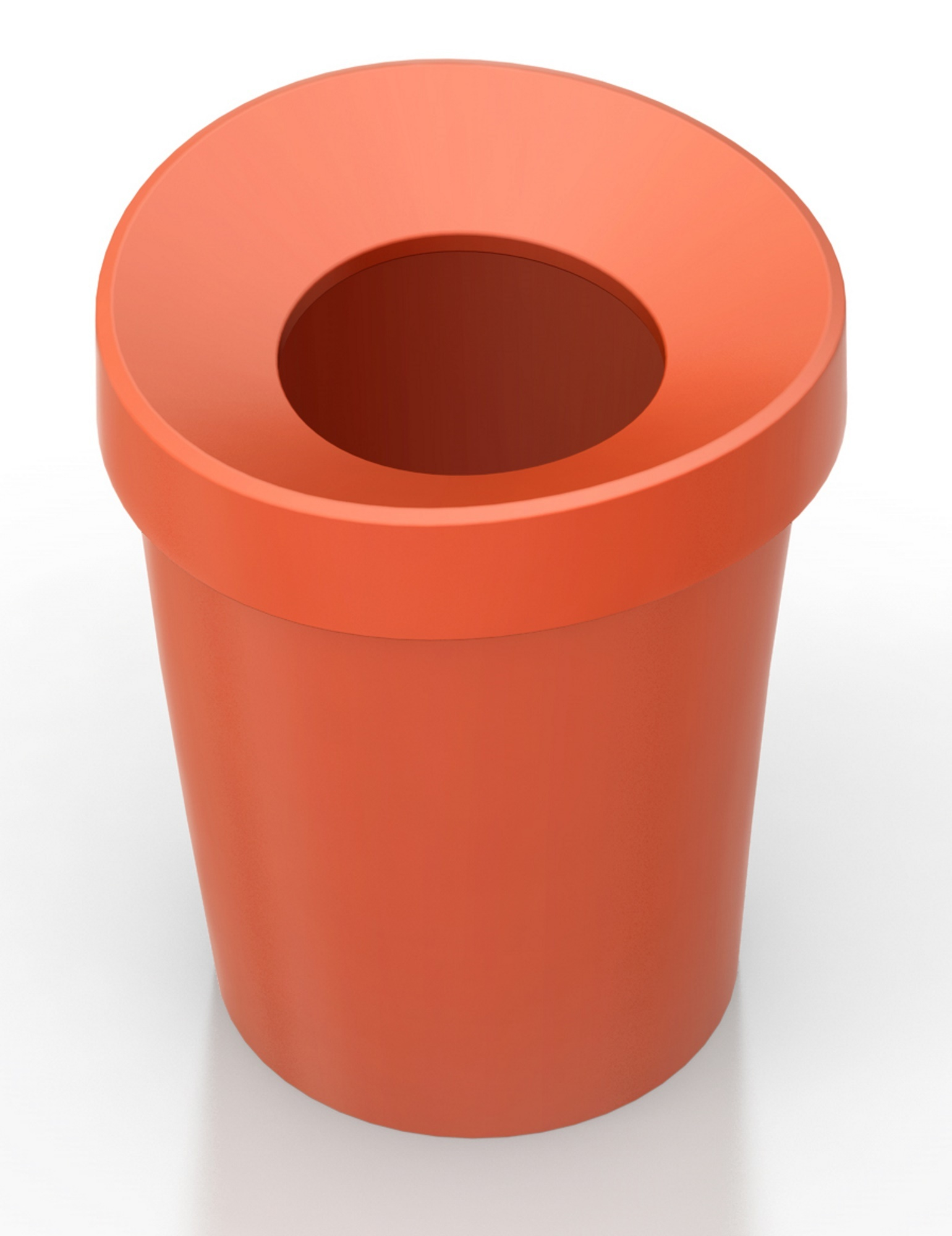 Oranger Happy Bin Papierkorb von Vitra, moderner Abfalleimer für Büro oder Zuhause.