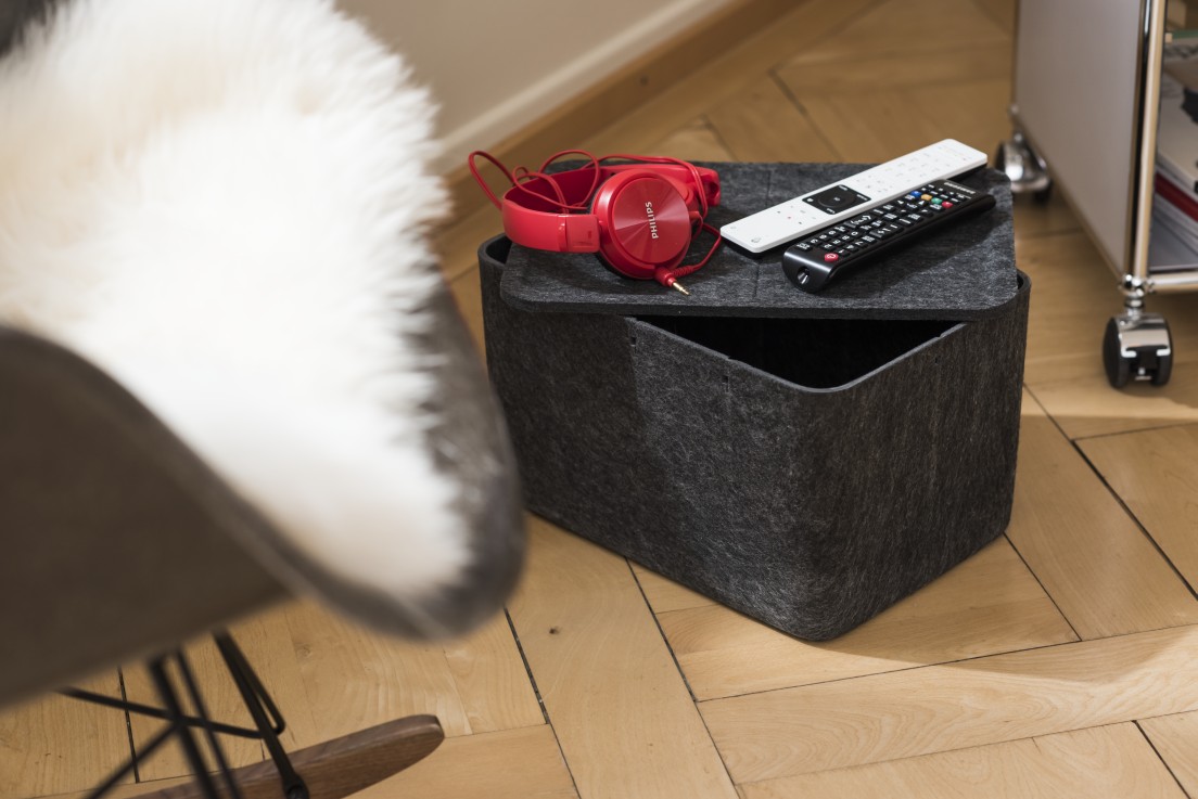 USM Haller Inos Box hoch mit Tablett