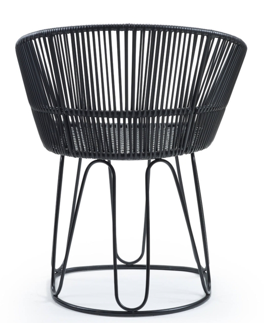 Schwarzer Circo Stuhl von ames für den Außenbereich mit filigranem, modernem Design.