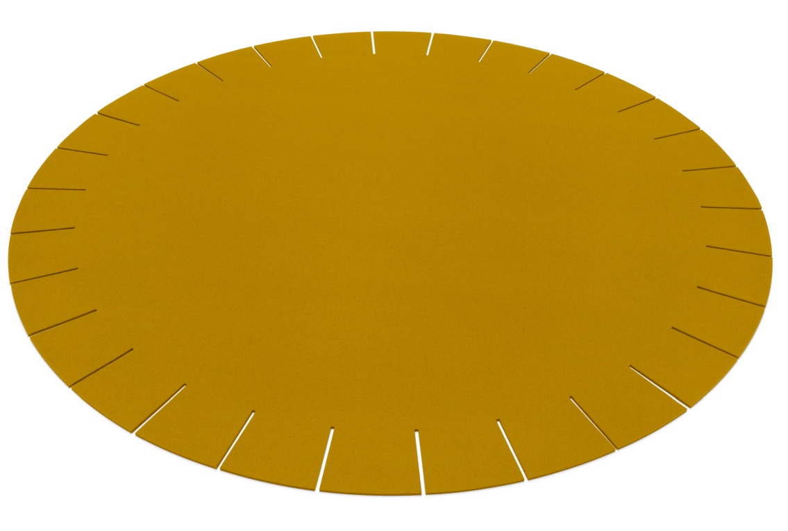 Teppich Franse Rund 150 cm HEY - SIGN by BWF Group Senf