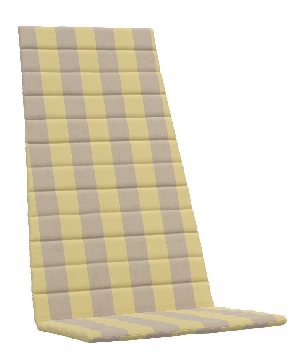 Between Lines Sitzkissen für Liegestuhl Outdoor mit Lemon/Sand Streifenmuster, bequeme Gartenmöbel Auflage.