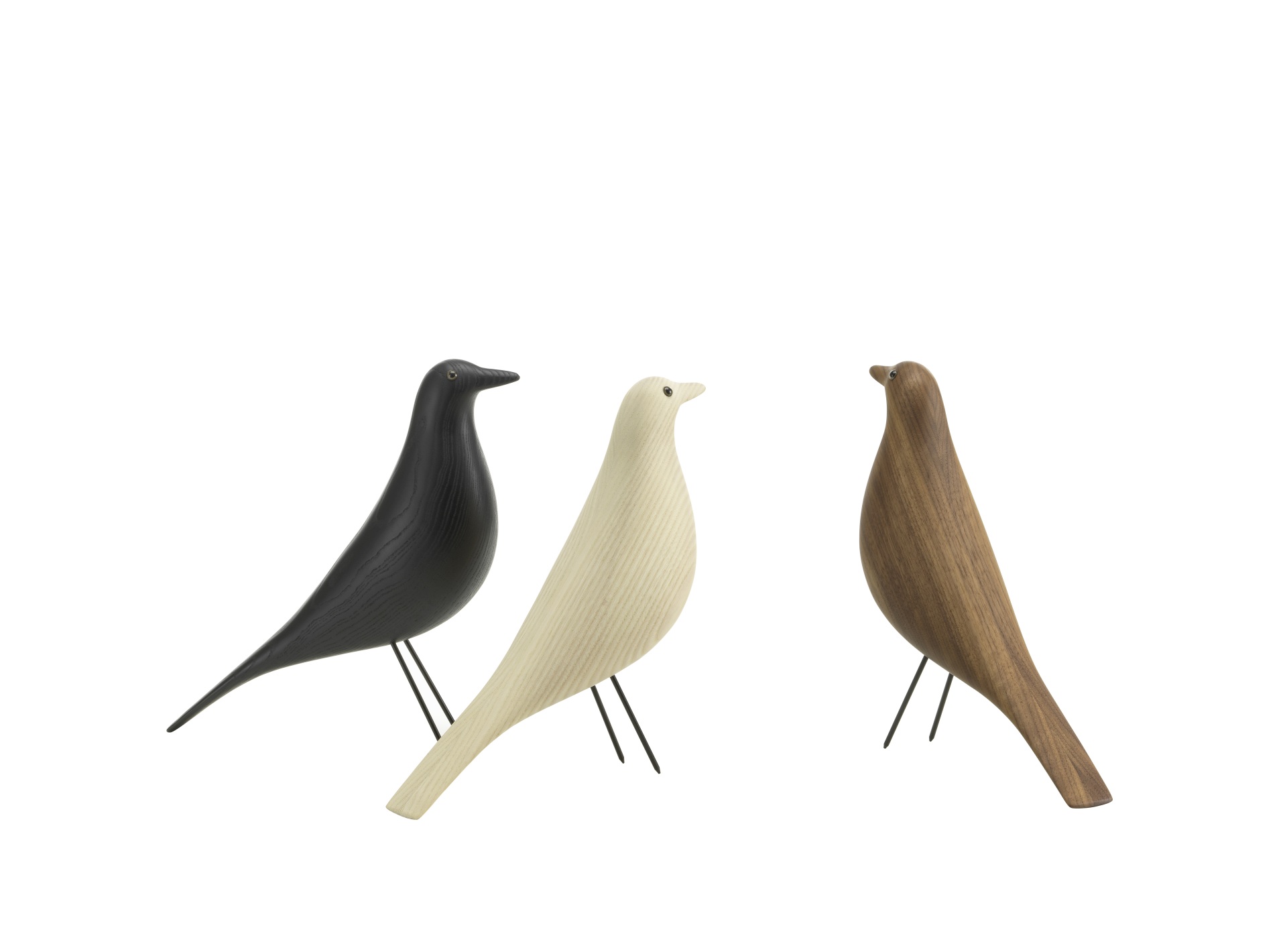 Eames House Bird Skulptur Esche schwarz Vitra 
