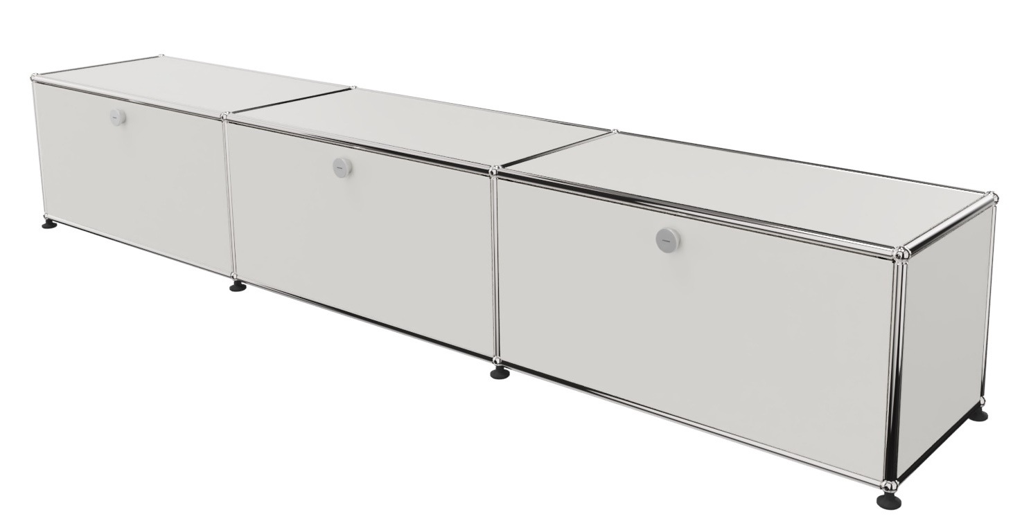 USM Haller Lowboard 3 Klappen Reinweiß - FAST DELIVERY