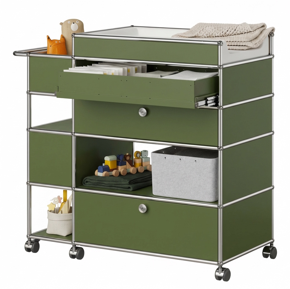 Wickeltisch USM Haller Olivgrün