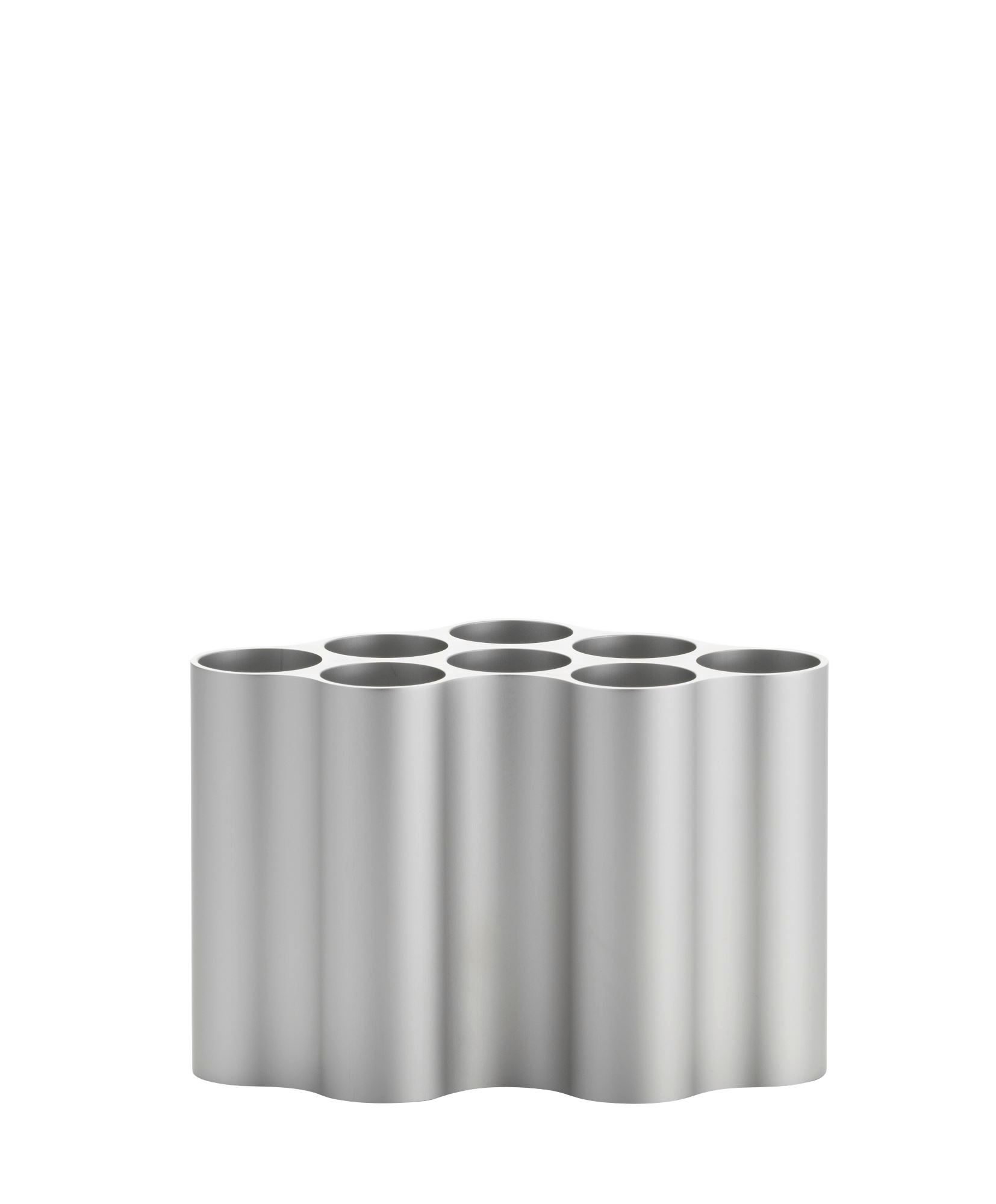 Silberne Nuage Vase von Vitra, abstrakte Wolkenform mit acht Öffnungen für Blumen.