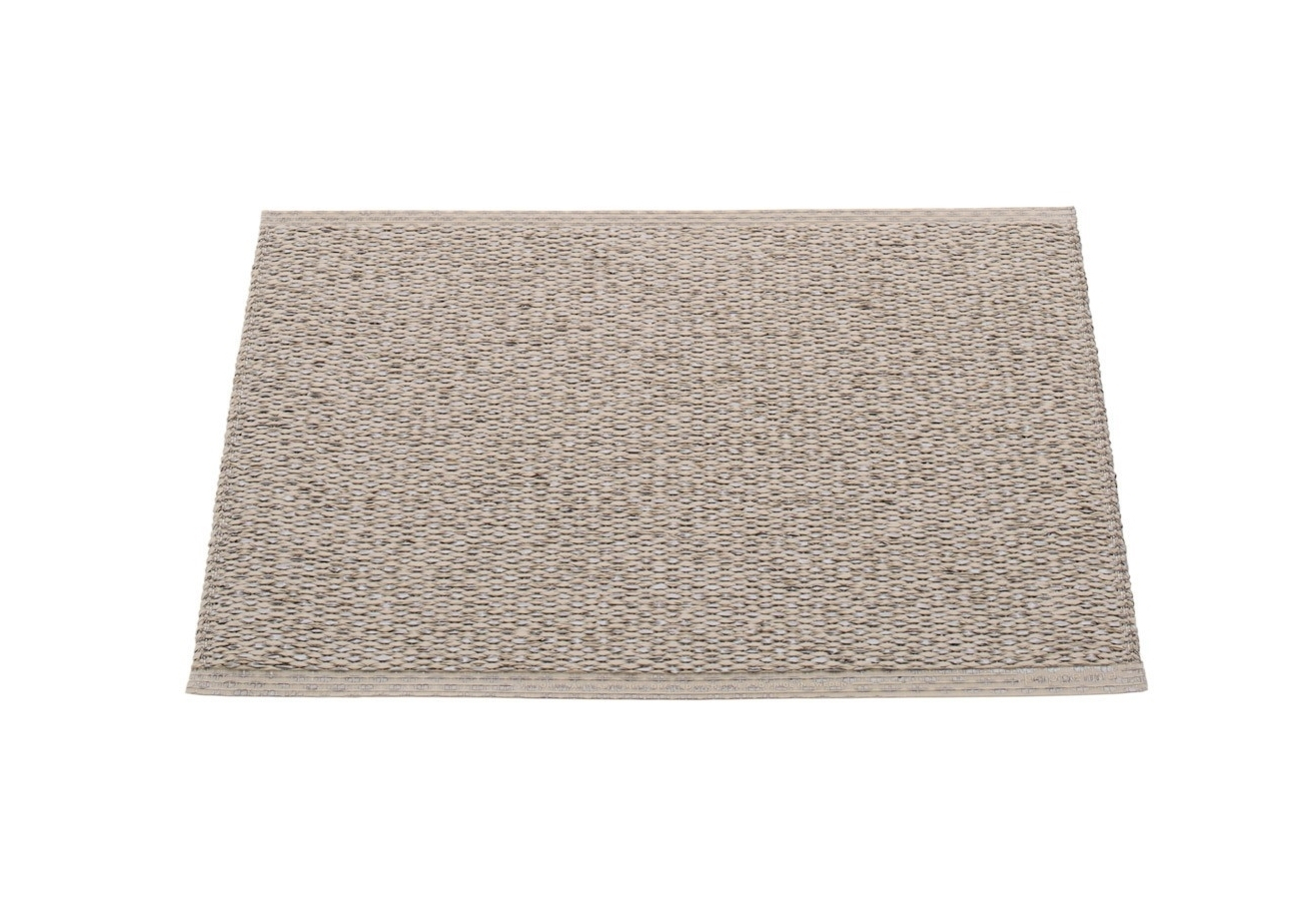 Svea Kunststoffteppich in Schlamm, 70x50 cm. Moderner, gewebter Teppich für Innen und Außen.