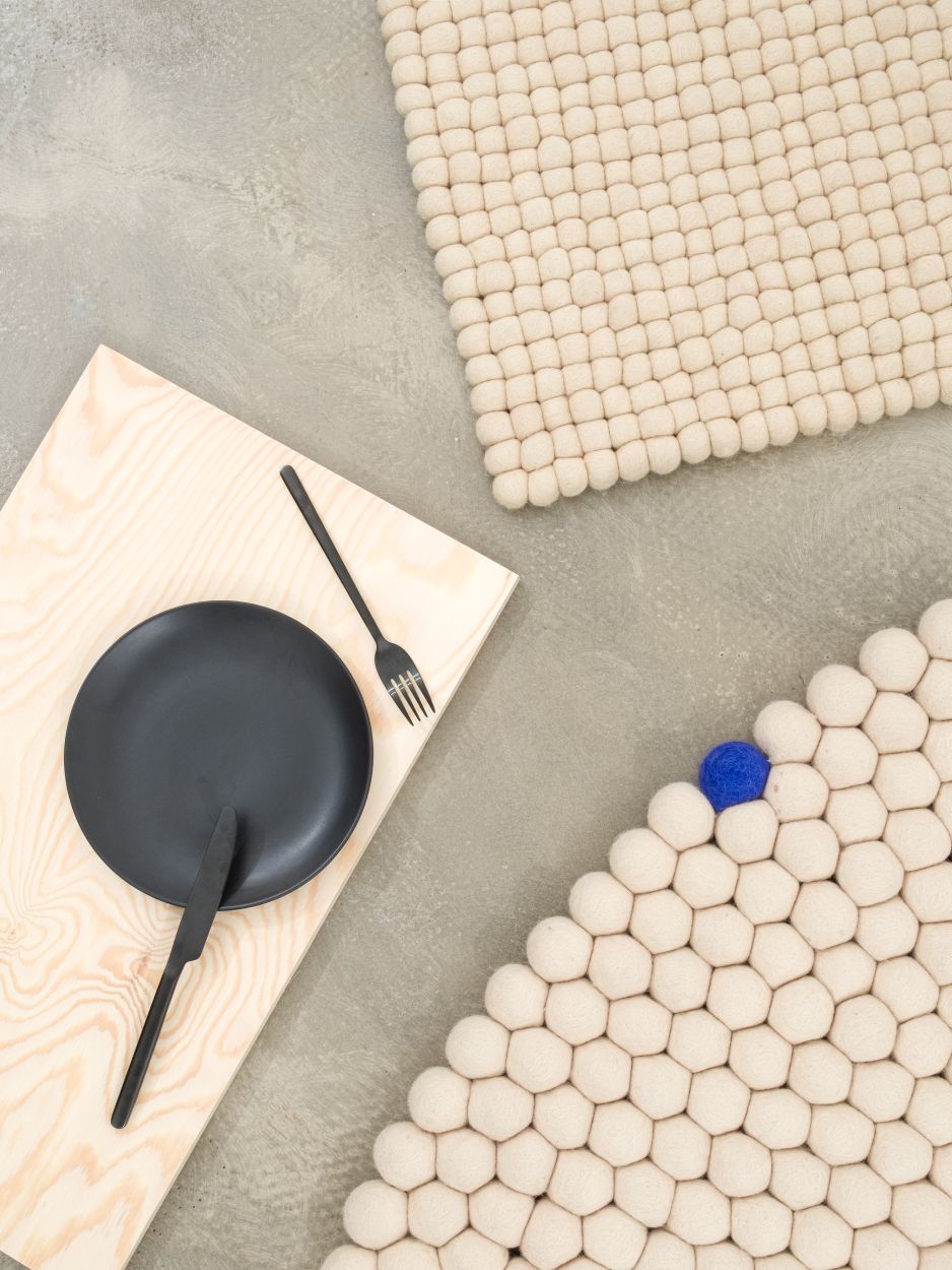 Big One Rund Filzteppich Ø 200 cm myfelt Beige