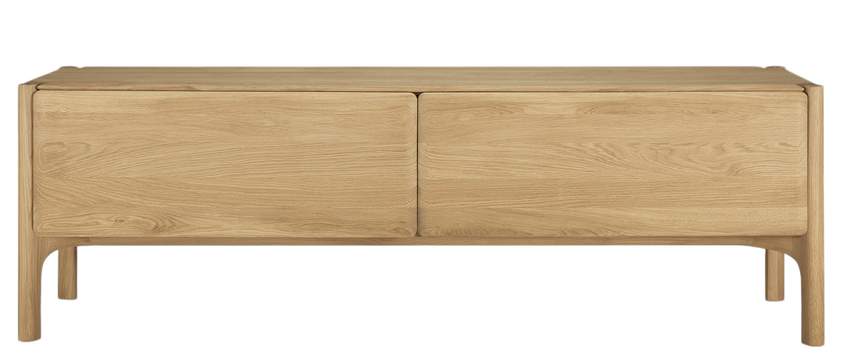 Ethnicraft PI TV Schrank aus Eiche mit zwei Türen und schlichtem, modernem Design.