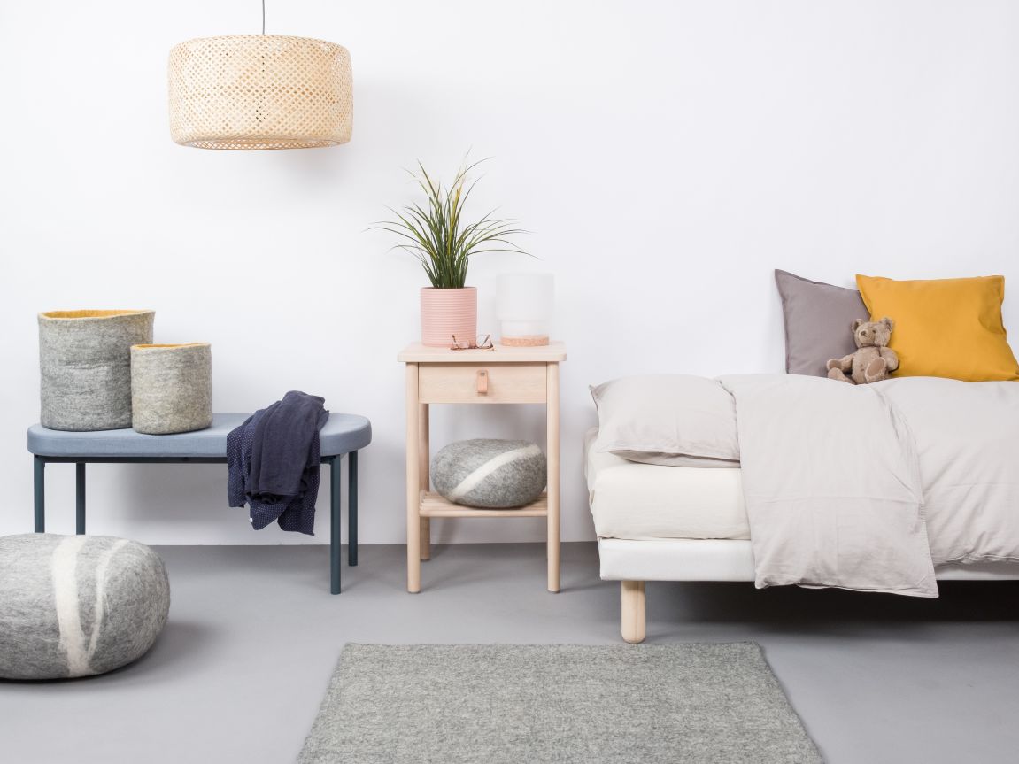 Mono Rechteckig Filzteppich 160 x 230 cm myfelt Carl (grau meliert)