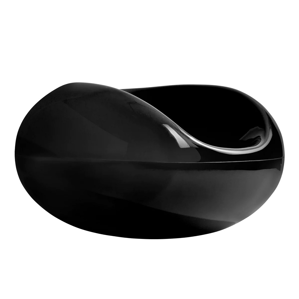 Schwarzer Pastil Stuhl von Eero Aarnio: Moderner, skulpturaler Sessel für Wohnzimmer und Garten.
