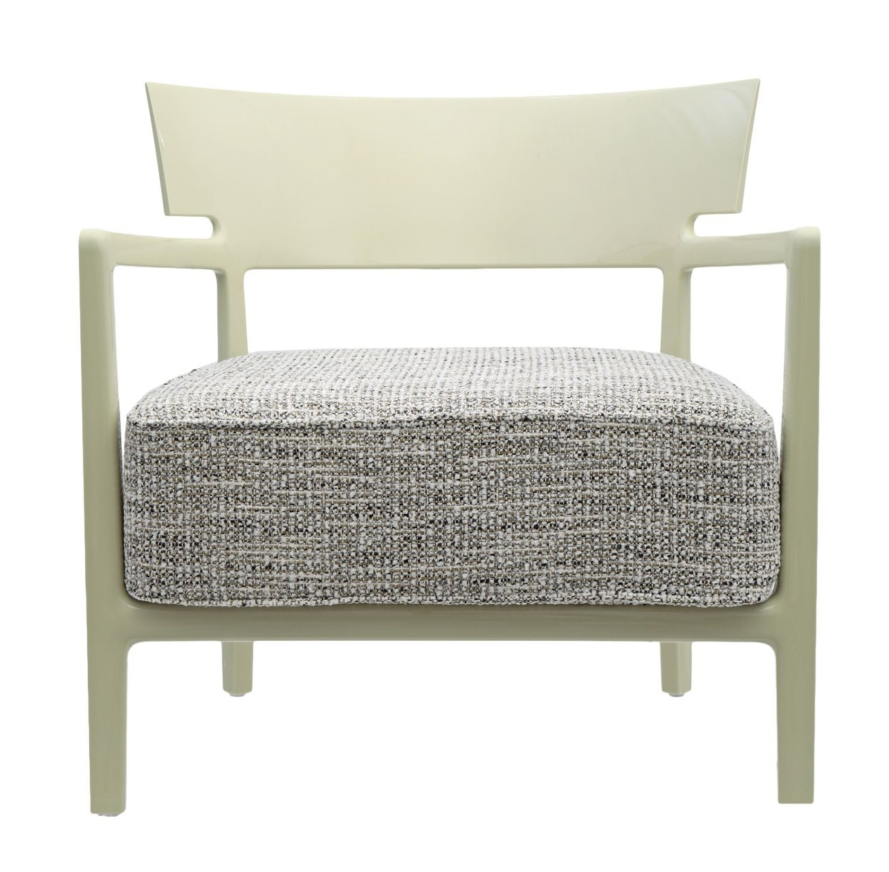 Cara Sessel: Rostbrauner Design Sessel mit Stoffbezug, moderner Armlehnstuhl für Wohnzimmer und Büro.