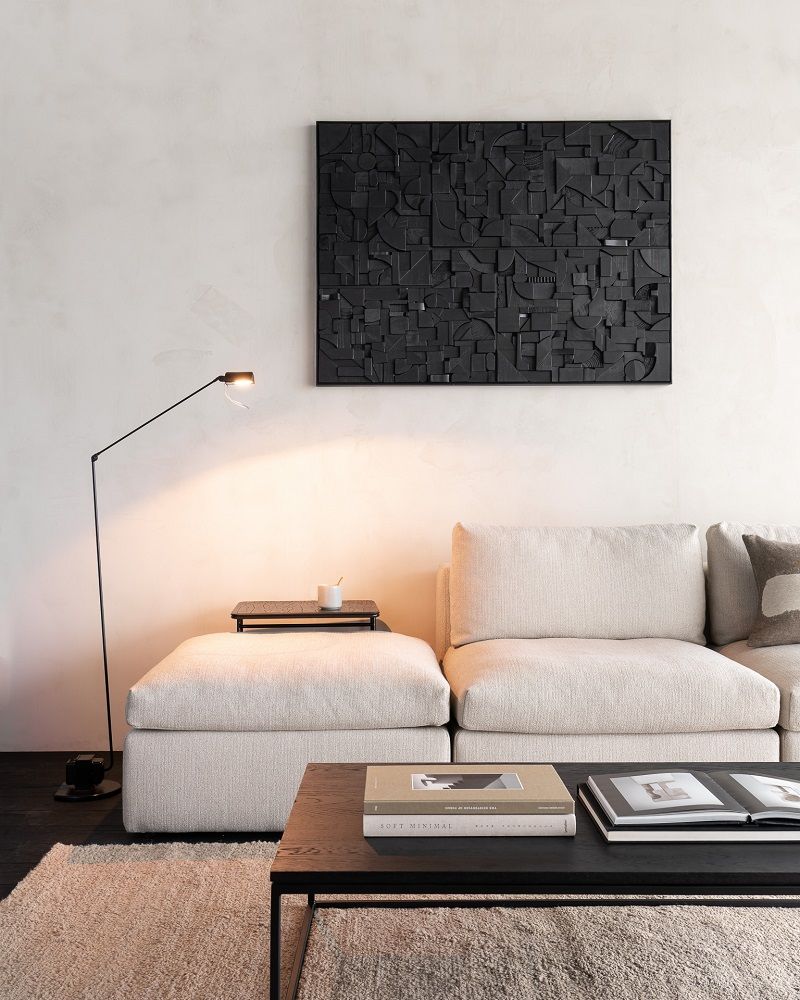 Mellow Sofa Off White Eco Stoff - linke Armlehne Ethnicraft