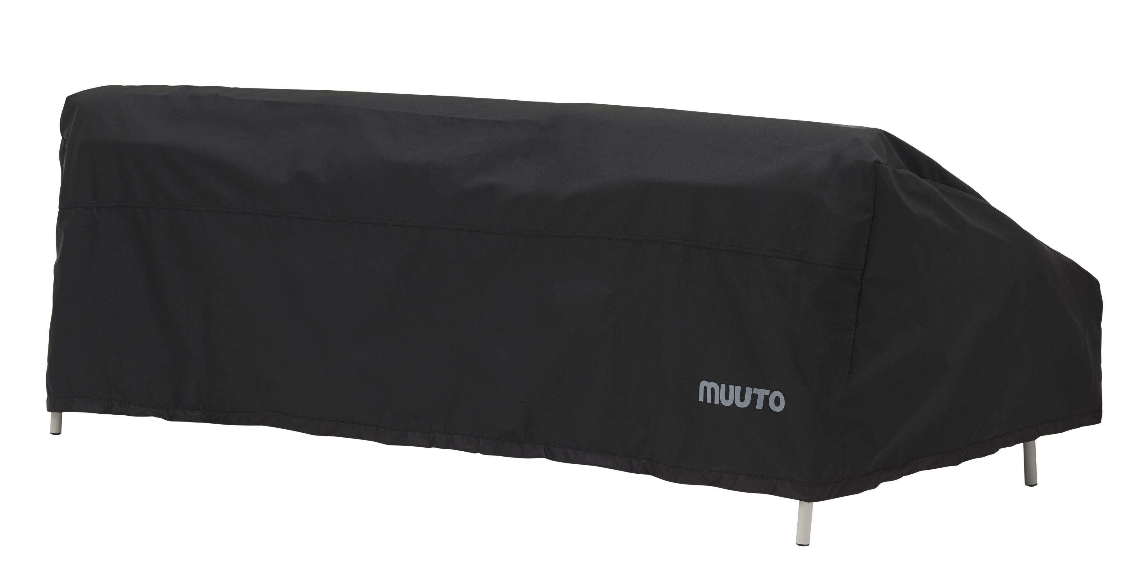 Schwarze Muuto Abdeckhaube für Settle 2-Sitzer Outdoor Sofa, schützt vor Witterungseinflüssen und verlängert die Lebensdauer.
