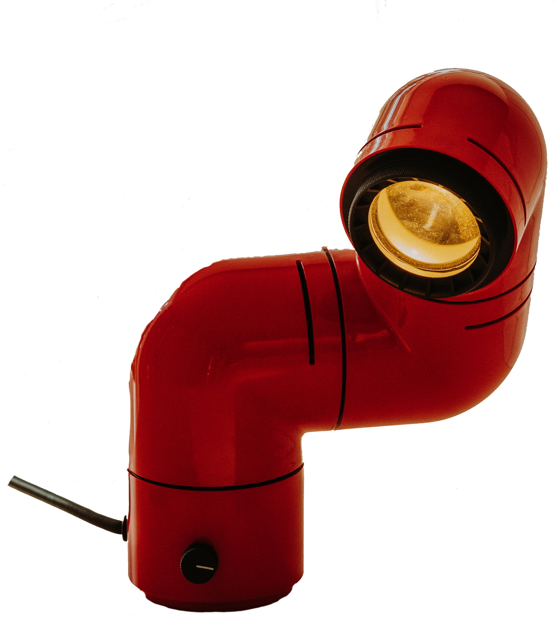 Rote Tatu Tischleuchte von Santa & Cole, moderne Schreibtischlampe mit verstellbarem Licht und Dimmer.
