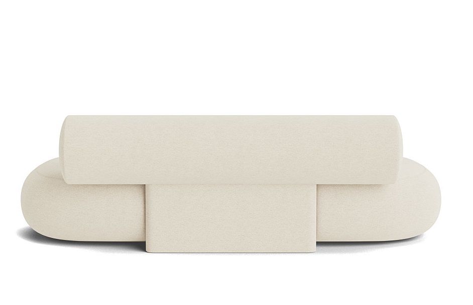 Beiges Hippo Sofa von Norr11, modernes Design Sofa mit weichen, runden Formen für Wohnzimmer.