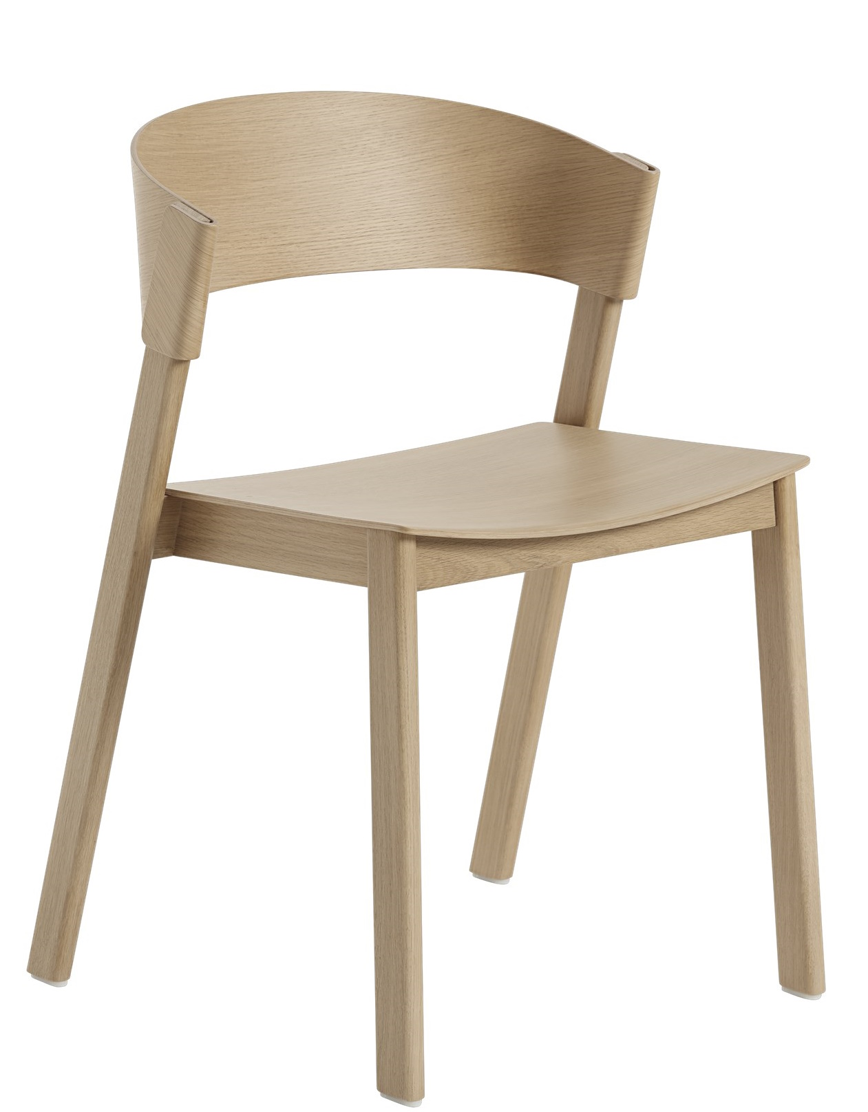 Muuto Cover Side Chair: Moderner Holzstuhl in Eiche, skandinavisches Design für Esszimmer und Büro.