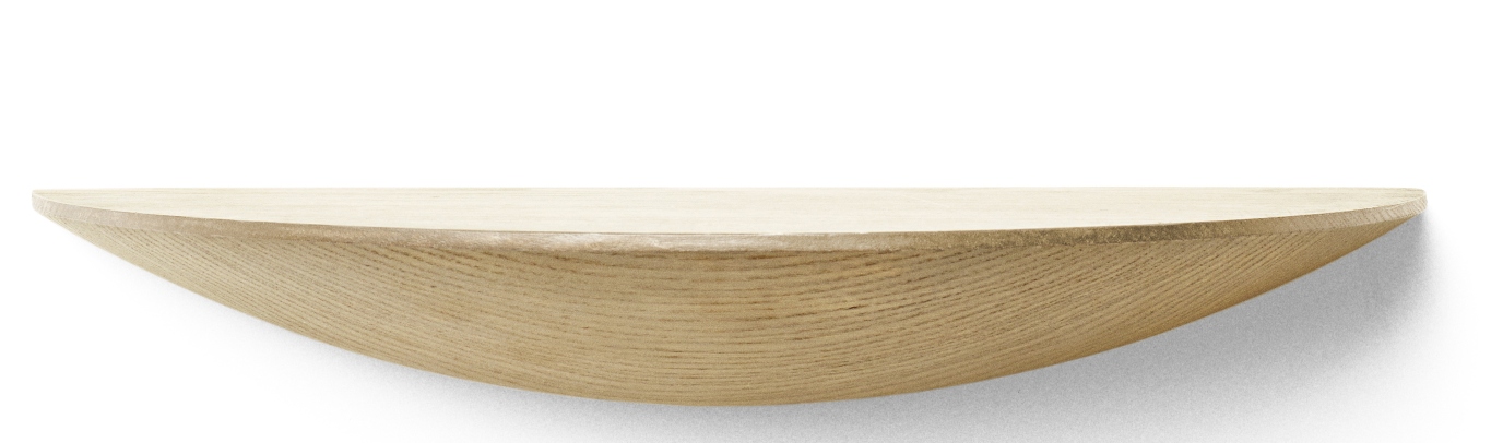 Gridy Fungi Shelf, Eiche natur, Wandregal aus Holz für stilvolle Wanddekoration.