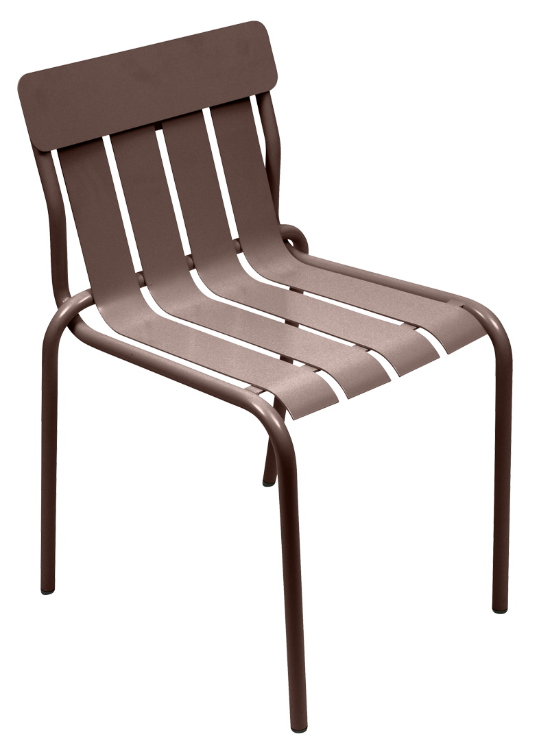Brauner Stripe Chair Stuhl von Fermob für den Außenbereich, Garten und Terrasse.