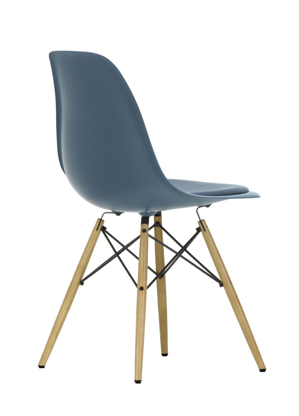 Eames Fiberglass Chair DSW Stuhl mit Sitzpolster Vitra