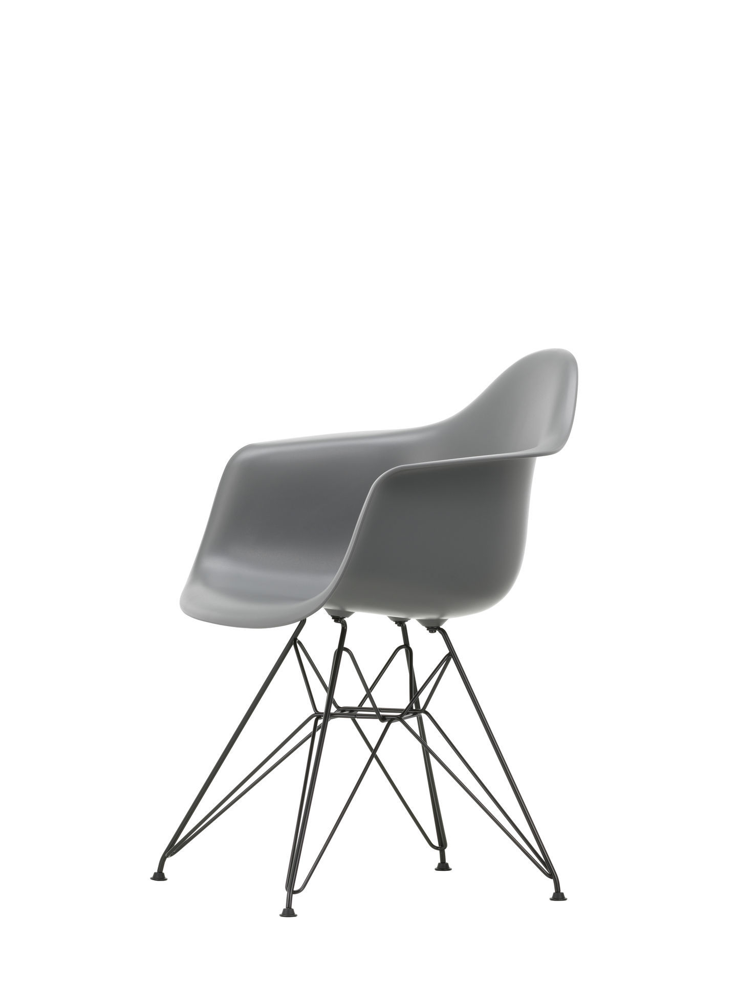 Eames Plastic Arm Chair DAR Stuhl Schwarz - Eisgrau Vitra