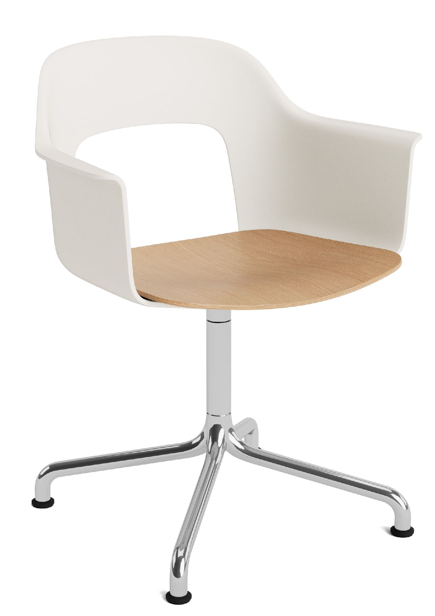 Layout Armchair 252 Armlehnstuhl 4-Sternfuß Drehfuß mit gebogenem Fußkreuz Hay